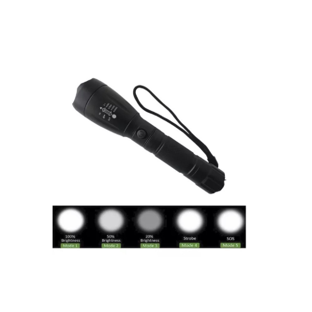 Linterna Recargable Luz Led 5 Modos De Iluminación