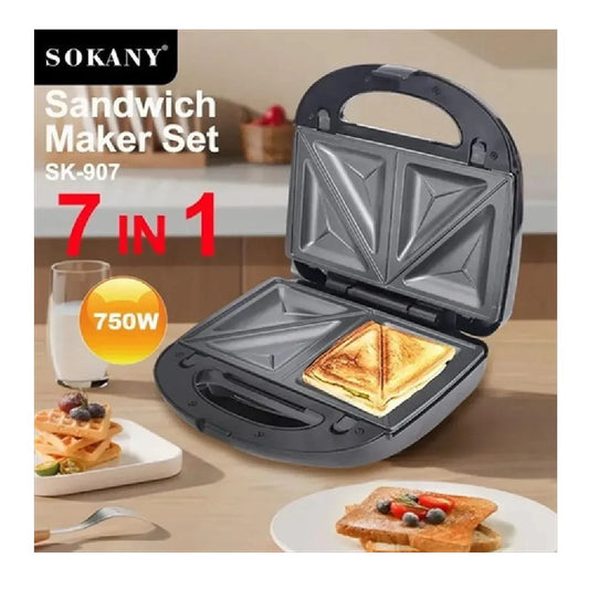 Sanduchera 7 En 1 Sokany SK-907