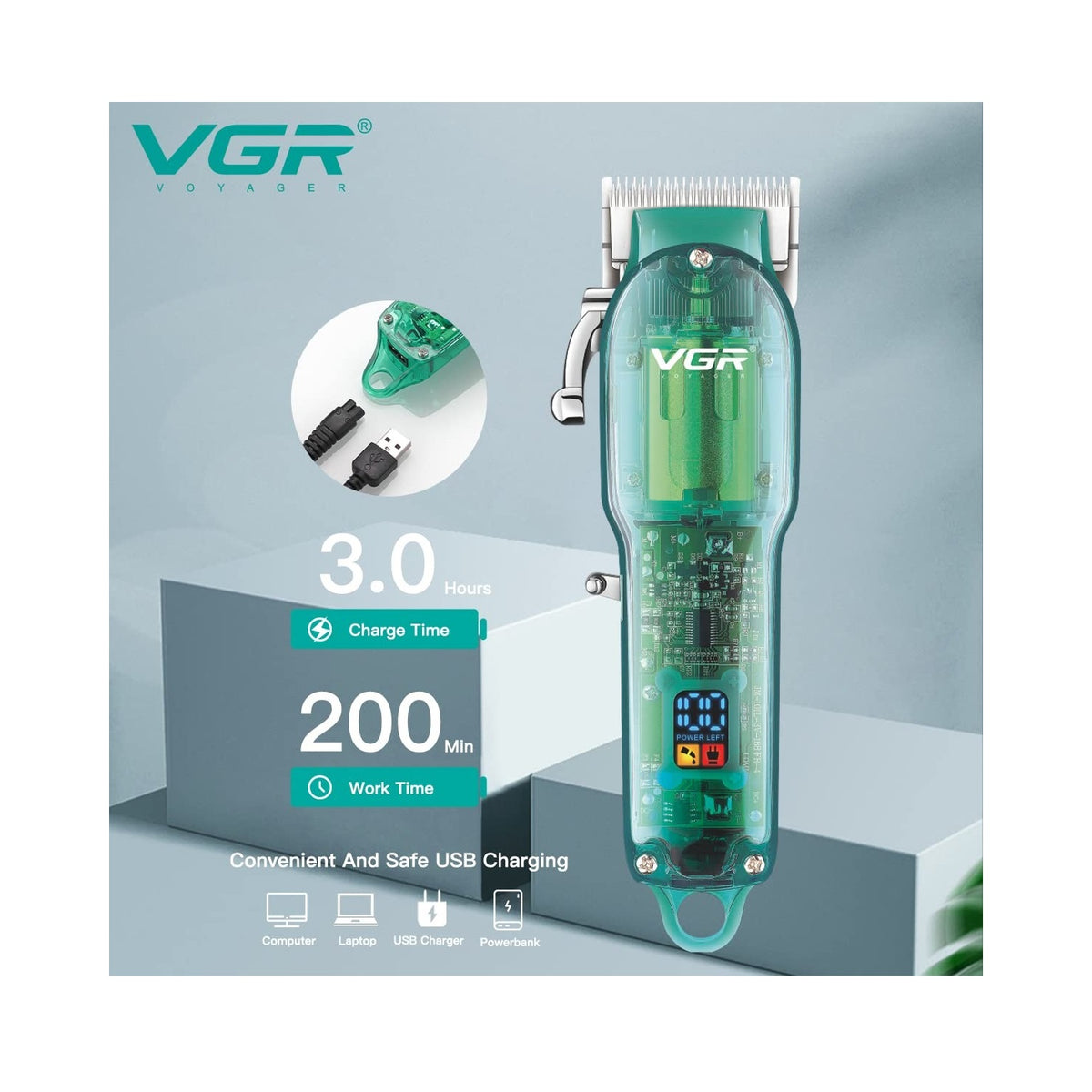 Maquina Peluquera Cortadora De Cabello VGR V-660