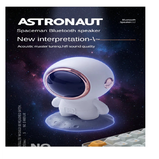 Mini Altavoz Inalámbrico Astronauta GTS-2097 Con Luces Y Batería Recargable