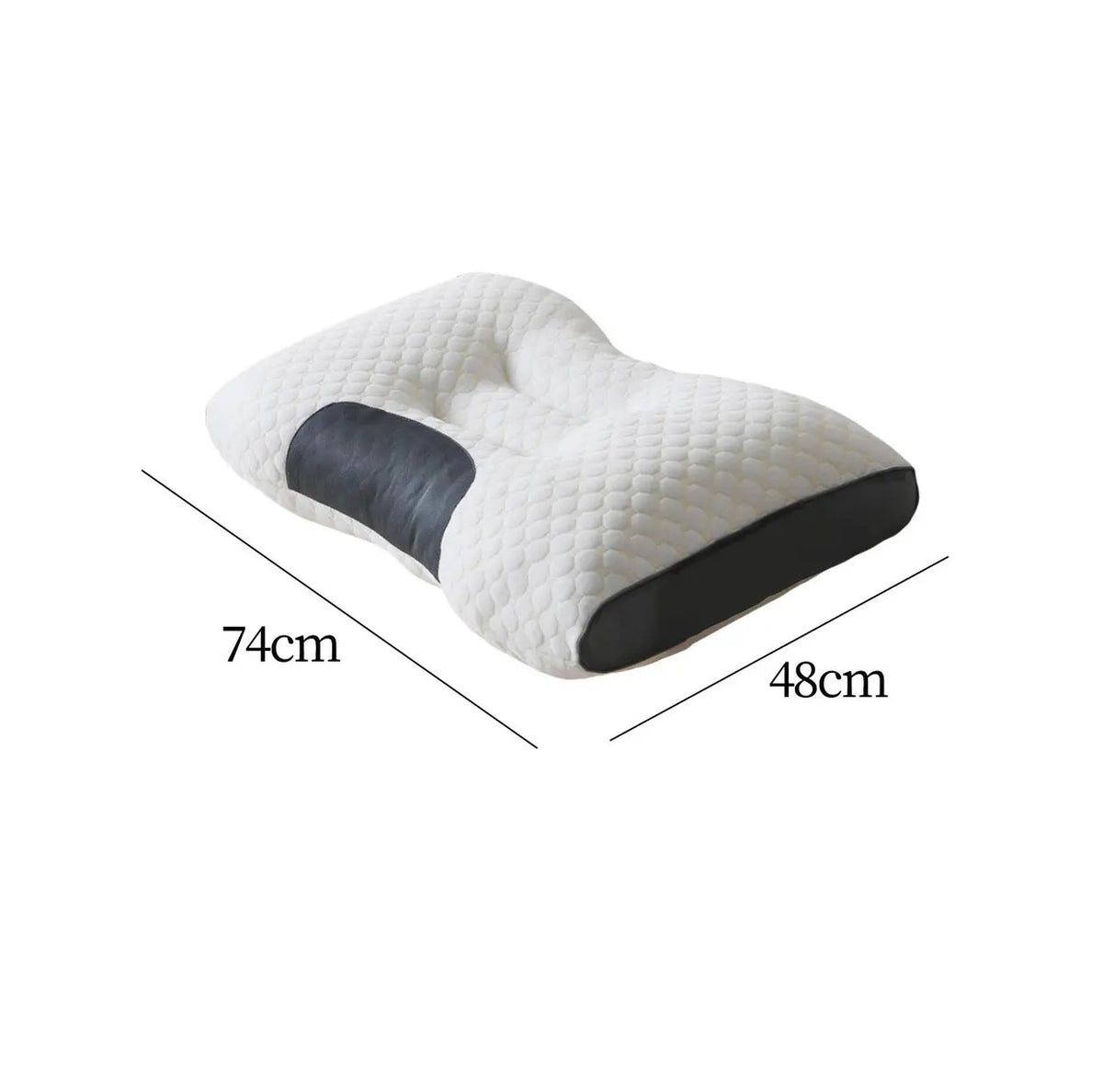Almohada Ortopédica Ergonómica Cervical con Cavidad Central y Tejido Transpirable 3D