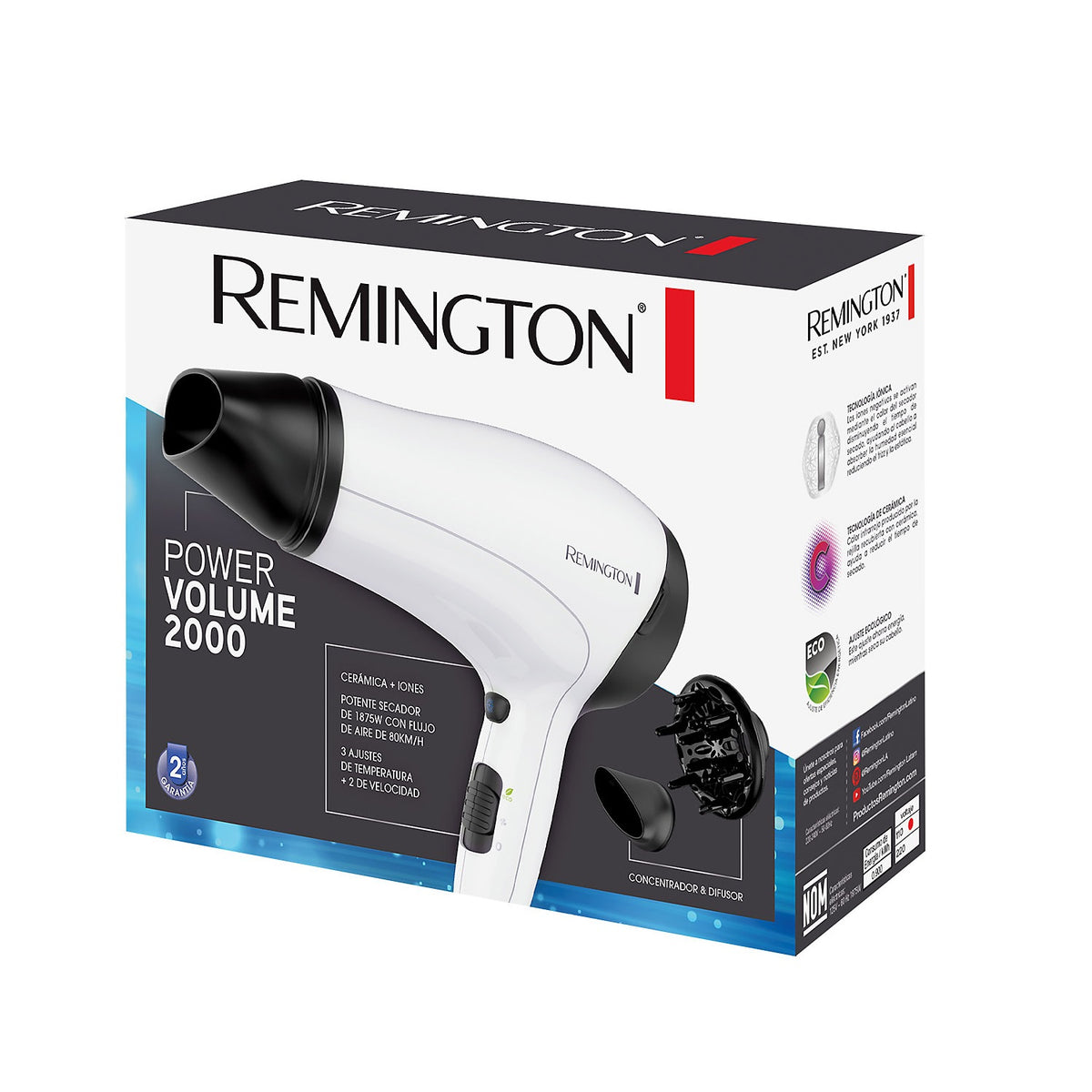 Secador Original Remington Power Volumen 2000