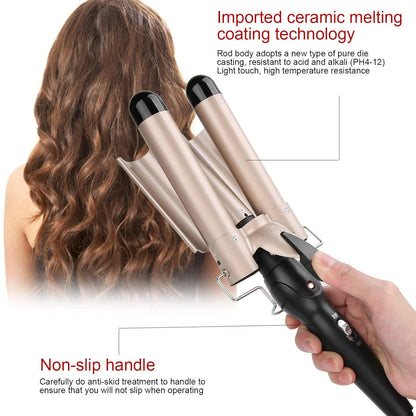 Rizador De Pelo Difusor De Cabello Triple Barril