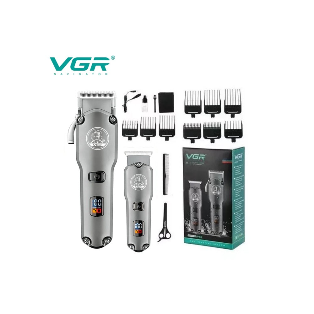 Kit Maquinas Para Cortar Cabello Profesional Set VGR V675