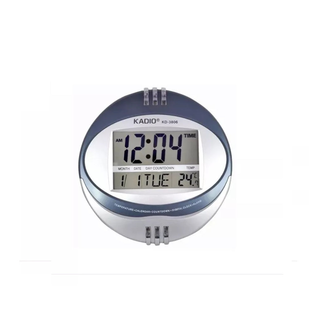 Reloj De Pared Digital Indica Hora Fecha Alarma Termometro