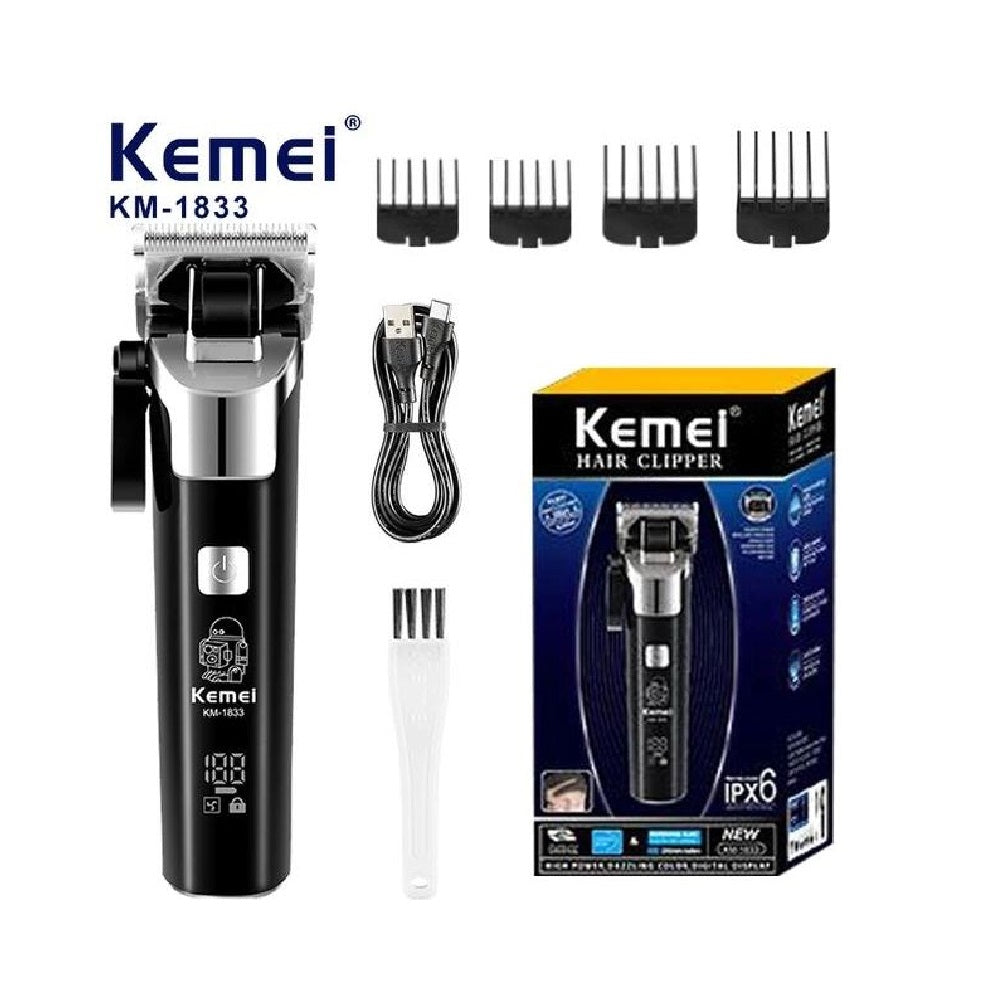 Maquina Recortadora De Cabello Original Kemei-1833 Digital