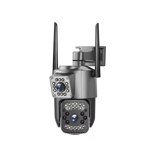 Camara De Seguridad Doble Lente Vision Nocturna