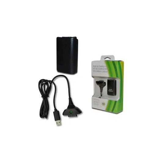 Kit 2 En 1 Carga Y Juega Para Controles Xbox 360