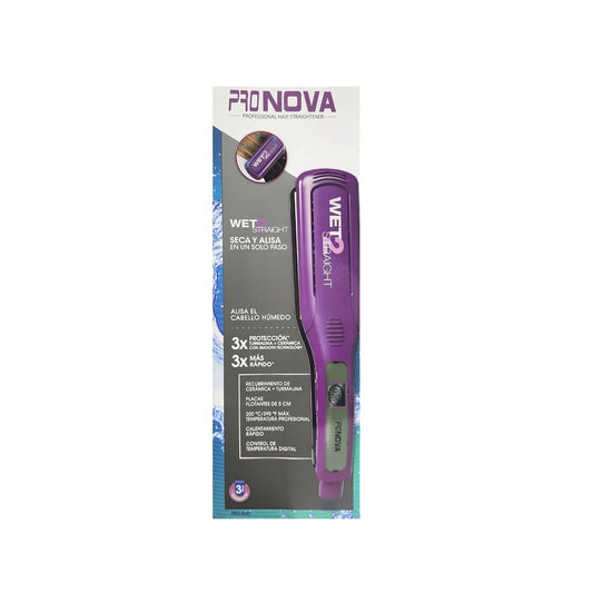Plancha Para Cabello ProNova Cabello Seco Y Mojado