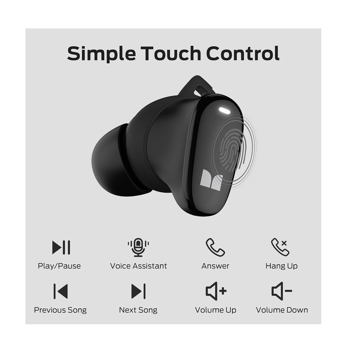 Auriculares inalámbricos Bluetooth 5.4 Control Táctil Monster N-Lite 206