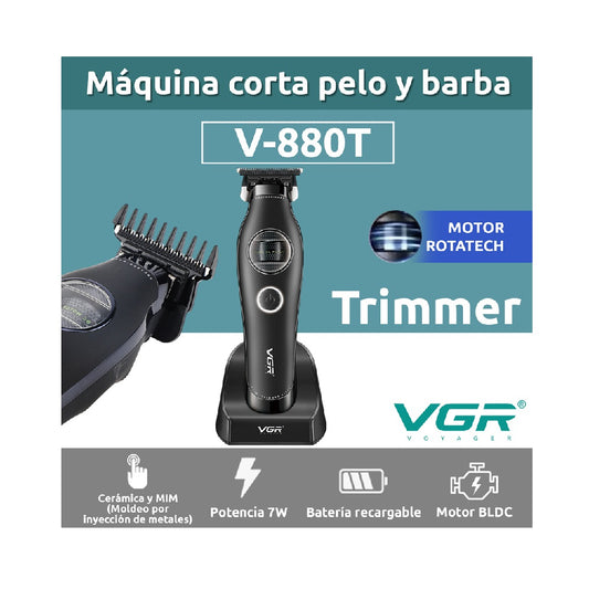 Maquina Peluquera Original VGR V-880T Inalambrica Con Base